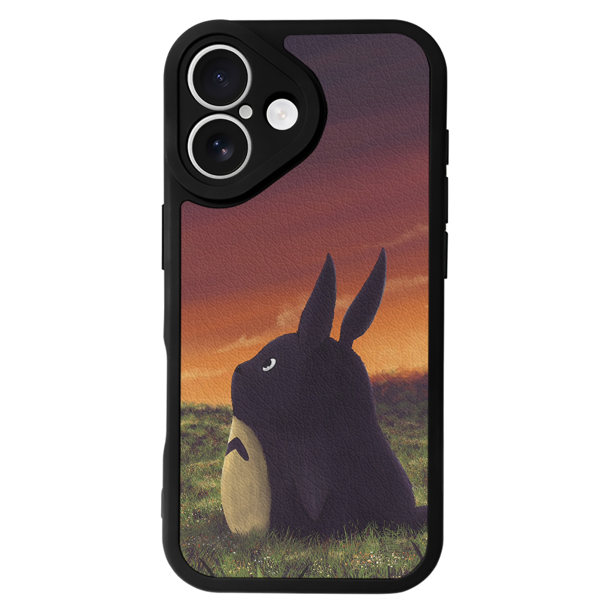 （画像用） となりのトトロ 草壁メイ 草壁サツキ My Neighbor Totoro Satsuki Kusakabe Mei Kusakabe 【iPhone 16シリーズ対応】シリコンスマホケース（レザー調） 材質：シリコン